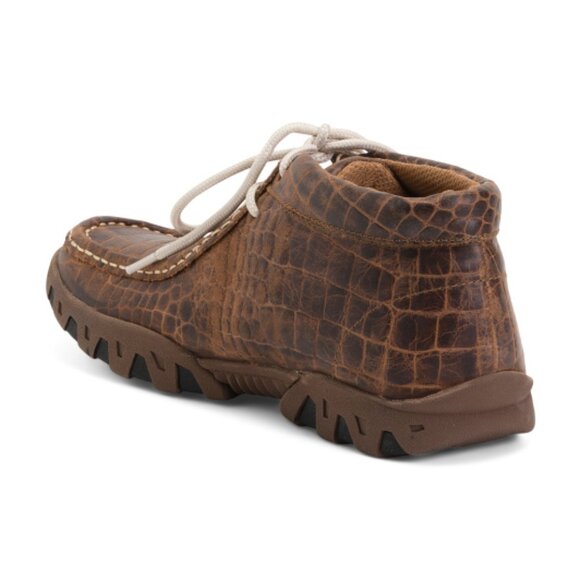 FERRINI Leather Roque Lace Up Moccasins - Picture 2 of 3